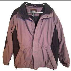 L.L Bean Kids Outdoor Coat Insulated By Thinsulate Purple And Black EUC Size XL
